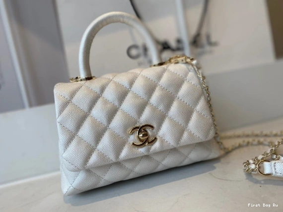 Firstbag Ru WITH BAG MINI CHANEL HANDLE FLAP TOP 0813